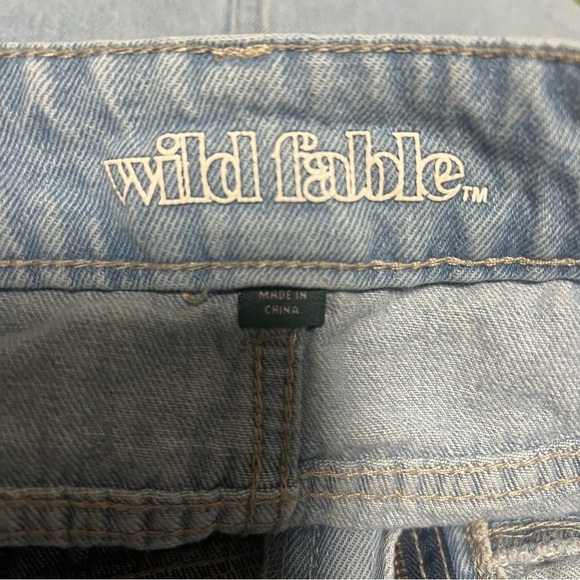 Wild Fable Women's Size 0 Patchwork Denim Mini Skirt Colorblock Medium Wash EUC - Picture 6 of 9